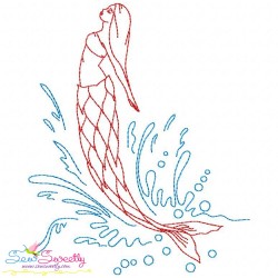 Vintage Stitch Mermaids Embroidery Design Bundle-11