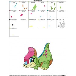 Baby Dinosaur-10 Embroidery Design Pattern-2