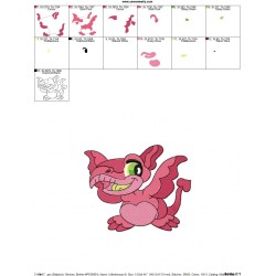 Baby Dinosaur-8 Embroidery Design Pattern-2