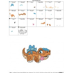 Baby Dinosaur-7 Embroidery Design Pattern-2