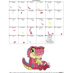 Baby Dinosaur-1 Embroidery Design Pattern-2