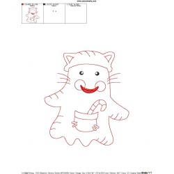 Vintage Stitch Little Ghost-7 Embroidery Design Pattern-2