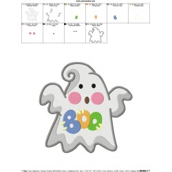 Little Ghost-8 Embroidery Design Pattern-2