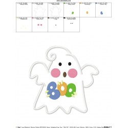 Little Ghost-8 Applique Design Pattern-2