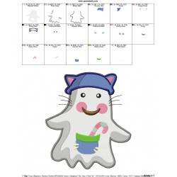 Little Ghost-7 Embroidery Design Pattern-2
