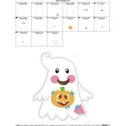 Little Ghost-5 Applique Design Pattern-2