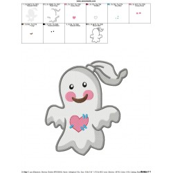 Little Ghost-3 Embroidery Design Pattern-2
