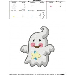 Little Ghost-2 Embroidery Design Pattern-2