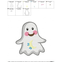 Little Ghost-1 Embroidery Design Pattern-2