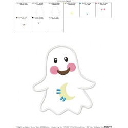 Little Ghost-1 Applique Design Pattern-2