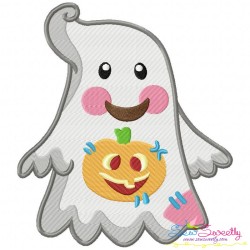 Little Ghosts Filled Stitch Embroidery Design Bundle-6