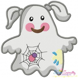 Little Ghosts Filled Stitch Embroidery Design Bundle-7