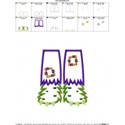 Monster Feet Applique Design Pattern-2