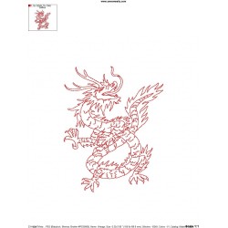 Vintage Stitch Chinese Dragon-8 Embroidery Design Pattern-2