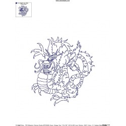 Vintage Stitch Chinese Dragon-7 Embroidery Design Pattern-2