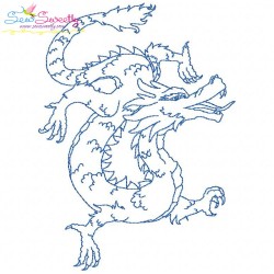 Vintage Stitch Chinese Dragons Embroidery Design Bundle-2