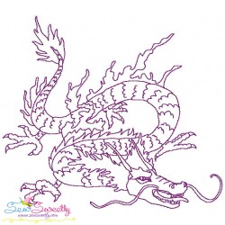 Vintage Stitch Chinese Dragons Embroidery Design Bundle-7