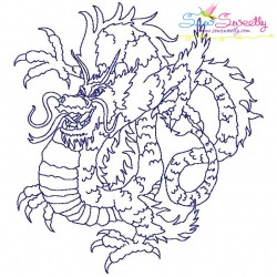 Vintage Stitch Chinese Dragons Embroidery Design Bundle-8