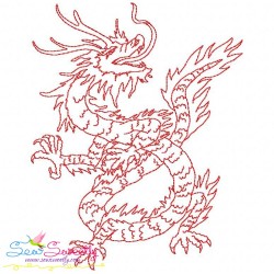 Vintage Stitch Chinese Dragons Embroidery Design Bundle-9