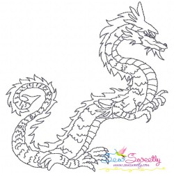 Vintage Stitch Chinese Dragons Embroidery Design Bundle-10