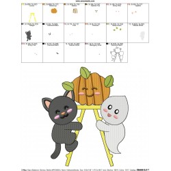 Halloween Friends-9 Embroidery Design Pattern-2