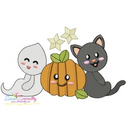Halloween Friends-8 Embroidery Design Pattern-1