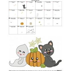 Halloween Friends-8 Embroidery Design Pattern-2