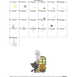 Halloween Friends-7 Embroidery Design Pattern-2