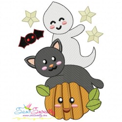 Halloween Friends-6 Embroidery Design Pattern-1