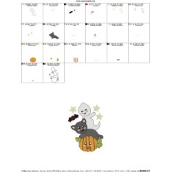 Halloween Friends-6 Embroidery Design Pattern-2