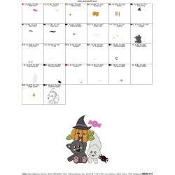 Halloween Friends-5 Embroidery Design Pattern-2