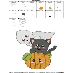 Halloween Friends-2 Embroidery Design Pattern-2