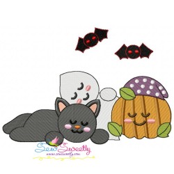 Halloween Friends Embroidery Design Bundle-2