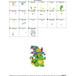 Halloween Dino Embroidery Design Pattern-2