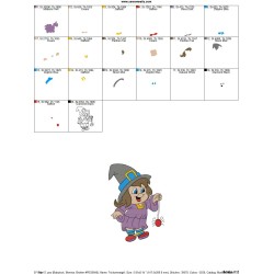 Trick or Treat Girl-2 Embroidery Design Pattern-2