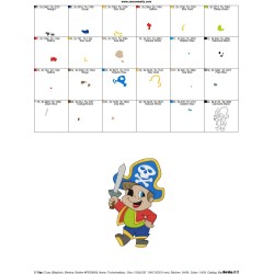 Trick or Treat Boy-2 Embroidery Design Pattern-2