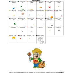 Trick or Treat Boy-3 Embroidery Design Pattern-2