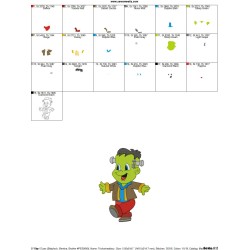 Trick or Treat Boy-4 Embroidery Design Pattern-2