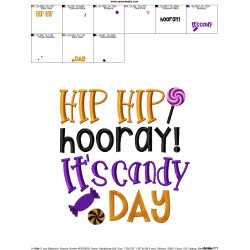It's Candy Day Lettering Embroidery Design Pattern-2