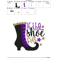If The Shoe Fits Lettering Embroidery Design Pattern-2
