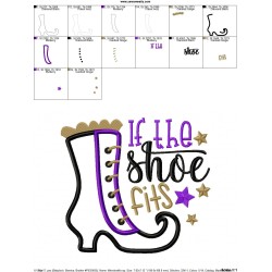 If The Shoe Fits Lettering Applique Design Pattern-2