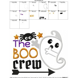 The Boo Crew Lettering Applique Design Pattern-2