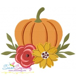 Floral Pumpkin Embroidery Design Pattern-1