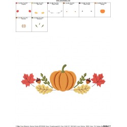 Pumpkin Swag Embroidery Design Pattern-2