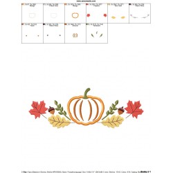 Pumpkin Swag Applique Design Pattern-2