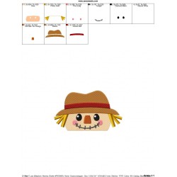 Scarecrow Topper Embroidery Design Pattern-2