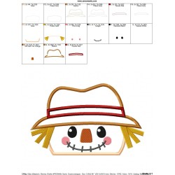 Scarecrow Topper Applique Design Pattern-2