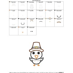 Crow Pilgrim Applique Design Pattern-2