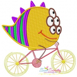 Halloween Bike- Monster Embroidery Design Pattern-1