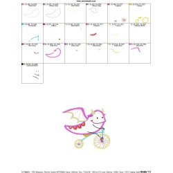Halloween Bike- Dragon-2 Applique Design Pattern-2